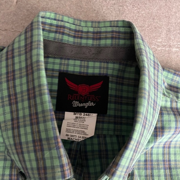 [M] Wrangler Trevor Brazile Relentless Long Sleeve Button Front Shirt Men GUC - Picture 3 of 6